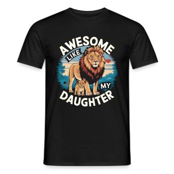 Awesome Like My Daughter Dad Father's Day & Mother's Day - Men's T-Shirt - black - Front - AI Model Male 178 light (178cm)