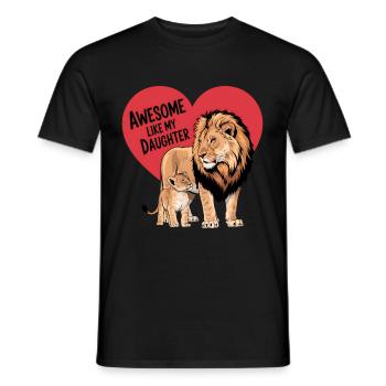 Awesome Like My Daughter Dad Father's Day & Mother's Day - Men's T-Shirt - black - Front - AI Model Male 178 light (178cm)