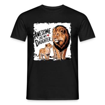 Awesome Like My Daughter Dad Father's Day & Mother's Day - Men's T-Shirt - black - Front - AI Model Male 178 light (178cm)