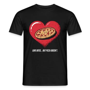 Pizza à la Saint-Valentin mieux que l’amour drôle - T-shirt homme - noir - Devant - AI Model Male 178 light (178cm)
