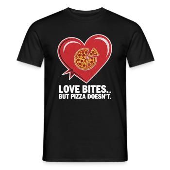 Pizza à la Saint-Valentin mieux que l’amour drôle - T-shirt homme - noir - Devant - AI Model Male 178 light (178cm)