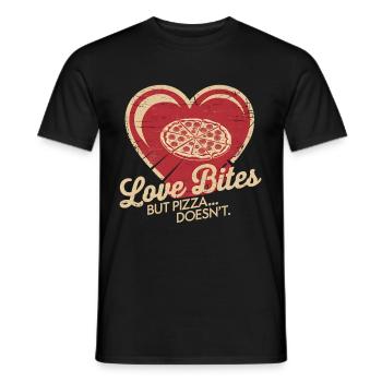 Pizza à la Saint-Valentin mieux que l’amour drôle - T-shirt homme - noir - Devant - AI Model Male 178 light (178cm)