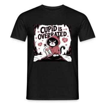 Single Valentine's Day Love Cupid Funny Saying - Men's T-Shirt - black - Front - AI Model Male 178 light (178cm)