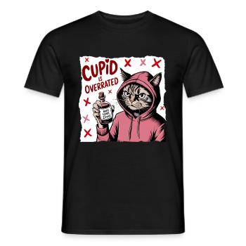 Célibataire Saint-Valentin Amour Cupidon Drôle Dicton - T-shirt homme - noir - Devant - AI Model Male 178 light (178cm)