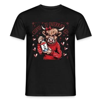 Single Valentinstag Liebe Amor lustiges Spruch - Männer T-Shirt - Schwarz - Vorne - AI Model Male 178 light (178cm)