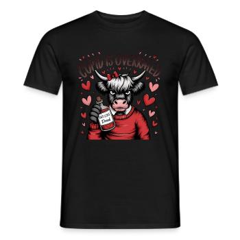 Célibataire Saint-Valentin Amour Cupidon Drôle Dicton - T-shirt homme - noir - Devant - AI Model Male 178 light (178cm)