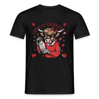 Célibataire Saint-Valentin Amour Cupidon Drôle Dicton - T-shirt homme - noir - Devant - AI Model Male 178 light (178cm)