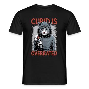 Célibataire Saint-Valentin Amour Cupidon Drôle Dicton - T-shirt homme - noir - Devant - AI Model Male 178 light (178cm)