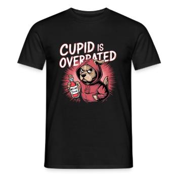 Single Valentinstag Liebe Amor lustiges Spruch - Männer T-Shirt - Schwarz - Vorne - AI Model Male 178 light (178cm)