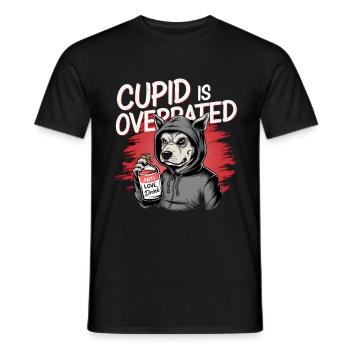 Célibataire Saint-Valentin Amour Cupidon Drôle Dicton - T-shirt homme - noir - Devant - AI Model Male 178 light (178cm)