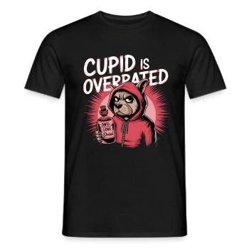 Single Valentinstag Liebe Amor lustiges Spruch - Männer T-Shirt - Schwarz - Vorne - AI Model Male 178 light (178cm)