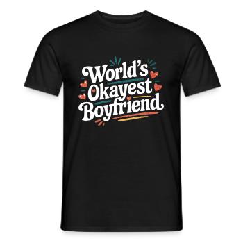 Partenaire chérie Saint-Valentin Amour Drôle Dicton - T-shirt homme - noir - Devant - AI Model Male 178 light (178cm)