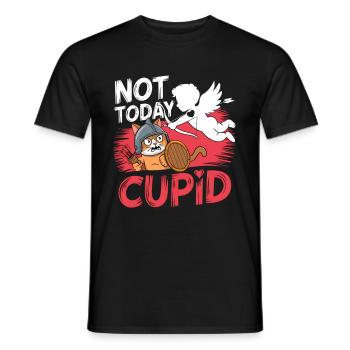 Single & Anti Liebe Valentinstag Not today cupid - Männer T-Shirt - Schwarz - Vorne - AI Model Male 178 light (178cm)