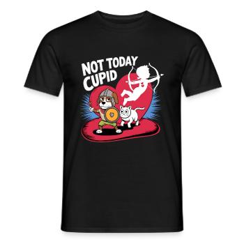 Single & Anti Liebe Valentinstag Not today cupid - Männer T-Shirt - Schwarz - Vorne - AI Model Male 178 light (178cm)