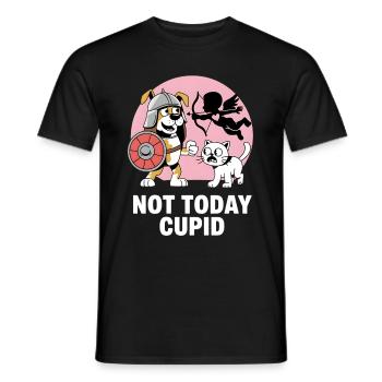Single & Anti Liebe Valentinstag Not today cupid - Männer T-Shirt - Schwarz - Vorne - AI Model Male 178 light (178cm)
