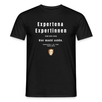 Party Festival & Alcohol Fun Beer Makes You Beautiful - Men's T-Shirt - black - Front - AI Model Male 178 light (178cm)