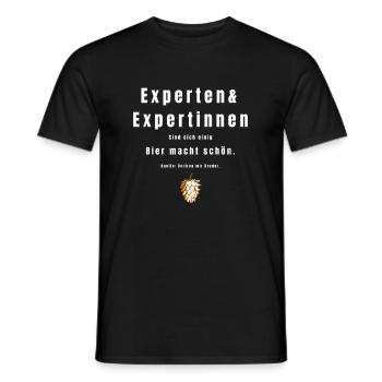 Party Festival & Alcohol Fun Beer Makes You Beautiful - Men's T-Shirt - black - Front - AI Model Male 178 light (178cm)