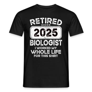 Retired Biologist 2025 - Men's T-Shirt - black - Front - AI Model Male 178 light (178cm)
