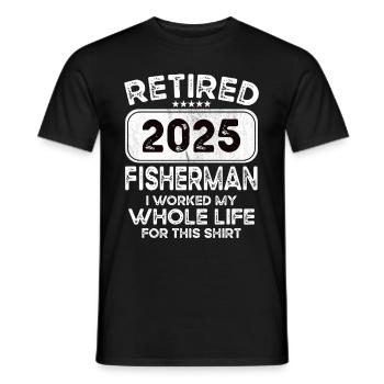 Retired Fisherman 2025 - Männer T-Shirt - Schwarz - Vorne - AI Model Male 178 light (178cm)