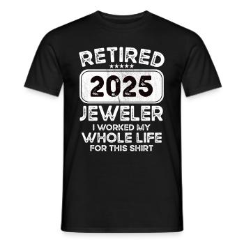 Retired Jeweler 2025 - Men's T-Shirt - black - Front - AI Model Male 178 light (178cm)