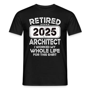 Retired Architect 2025 - Men's T-Shirt - black - Front - AI Model Male 178 light (178cm)