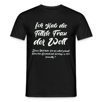 Hochzeit Verlobung Ich habe die tollste Frau - Männer T-Shirt - Schwarz - Vorne - AI Model Male 178 light (178cm)