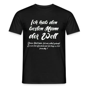Ich habe den besten Mann der Welt - Männer T-Shirt - Schwarz - Vorne - AI Model Male 178 light (178cm)