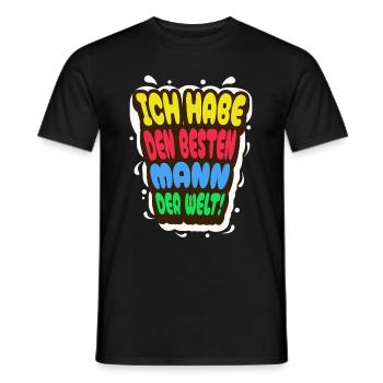 Ich habe den besten Mann der Welt - Männer T-Shirt - Schwarz - Vorne - AI Model Male 178 light (178cm)