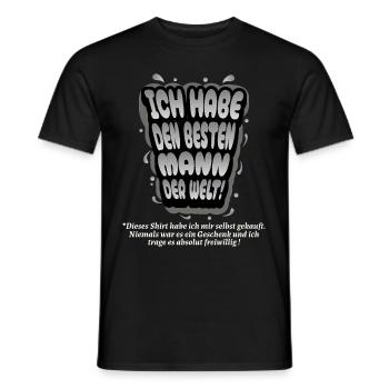 Ich habe den besten Mann der Welt - Männer T-Shirt - Schwarz - Vorne - AI Model Male 178 light (178cm)