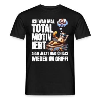 Sloth stays lazy I used to be totally motivated - Men's T-Shirt - black - Front - AI Model Male 178 light (178cm)