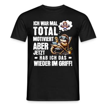 Sloth stays lazy I used to be totally motivated - Men's T-Shirt - black - Front - AI Model Male 178 light (178cm)