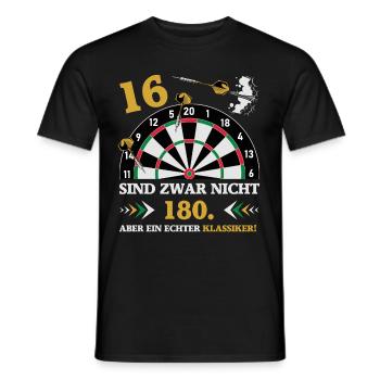 Les fléchettes 16 ne sont pas des fléchettes d’anniversaire de 180 - T-shirt homme - noir - Devant - AI Model Male 178 light (178cm)