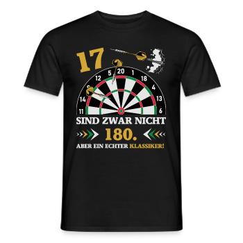 Les fléchettes 17 ne sont pas des fléchettes d’anniversaire de 180 - T-shirt homme - noir - Devant - AI Model Male 178 light (178cm)