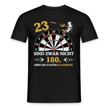 Les fléchettes 23 ne sont pas des fléchettes d’anniversaire de 180 - T-shirt homme - noir - Devant - AI Model Male 178 light (178cm)