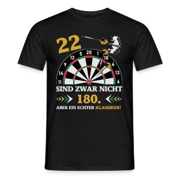 Les fléchettes 22 ne sont pas des fléchettes d’anniversaire de 180 - T-shirt homme - noir - Devant - AI Model Male 178 light (178cm)