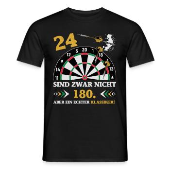 Les fléchettes 24 ne sont pas des fléchettes d’anniversaire de 180 - T-shirt homme - noir - Devant - AI Model Male 178 light (178cm)