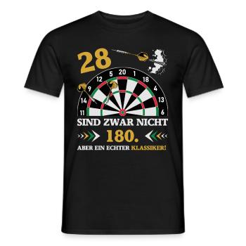 Les fléchettes 28 ne sont pas des fléchettes d’anniversaire de 180 - T-shirt homme - noir - Devant - AI Model Male 178 light (178cm)