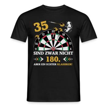 Les fléchettes 35 ne sont pas des fléchettes d’anniversaire de 180 - T-shirt homme - noir - Devant - AI Model Male 178 light (178cm)