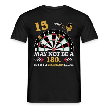 Pas 180 mais un classique : les fléchettes du 15e anniversaire - T-shirt homme - noir - Devant - AI Model Male 178 light (178cm)