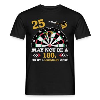 Pas 180 mais un classique : les fléchettes du 25e anniversaire - T-shirt homme - noir - Devant - AI Model Male 178 light (178cm)