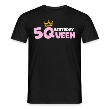 50 ans de félicitations Krone - T-shirt homme - noir - Devant - AI Model Male 178 light (178cm)