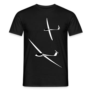 gliding glider pilot - Men's T-Shirt - black - Front - AI Model Male 178 light (178cm)