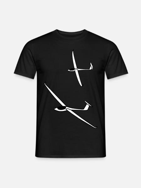 gliding glider pilot - T-shirt homme - noir