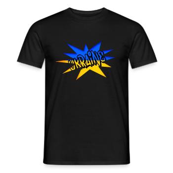 Ukraine - Men's T-Shirt - black - Front - AI Model Male 178 light (178cm)