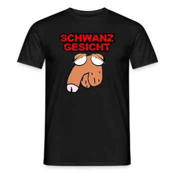 Schwanz Gesicht - Männer T-Shirt - Schwarz - Vorne - AI Model Male 178 light (178cm)