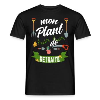 Mon plant de retraite Plan de Retraite - T-shirt homme - noir - Devant - AI Model Male 178 light (178cm)