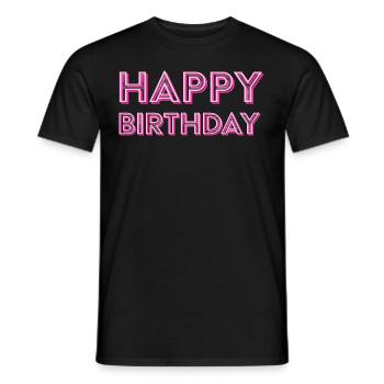 Congratulations Birthday Greeting Gift Idea - Men's T-Shirt - black - Front - AI Model Male 178 light (178cm)