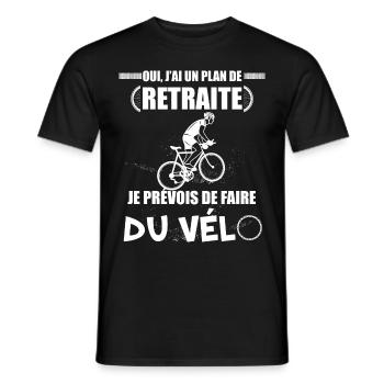 Je Prévois De Faire Du Vélo Pour La Retraite - T-shirt homme - noir - Devant - AI Model Male 178 light (178cm)