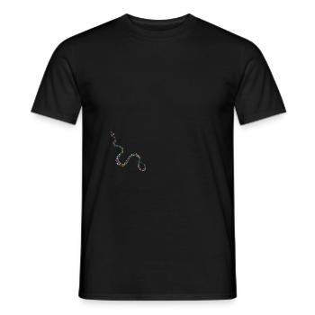 Serpent Coloré - Colorful snake - T-shirt homme - noir - Devant - AI Model Male 178 light (178cm)