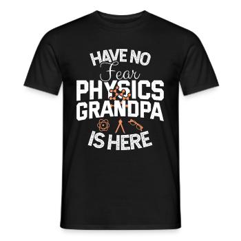 Physics Grandpa Retired Physics Teacher Retirement Funny - Men's T-Shirt - black - Front - AI Model Male 178 light (178cm)